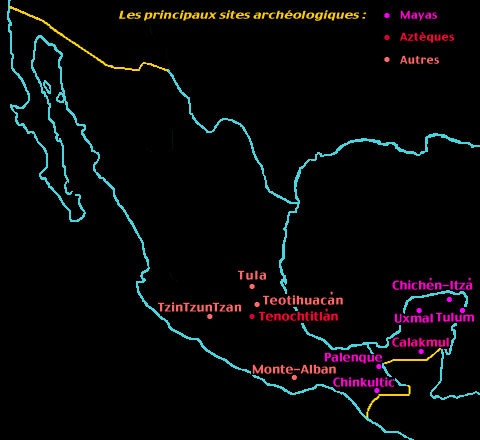 Les sites archéologiques du Mexique