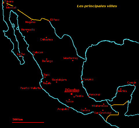 Les principales villes du Mexique