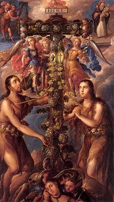 « L'arbre de vie » - Christóbal de Villalpando - Huile sur toile vers 1706 - Mexique